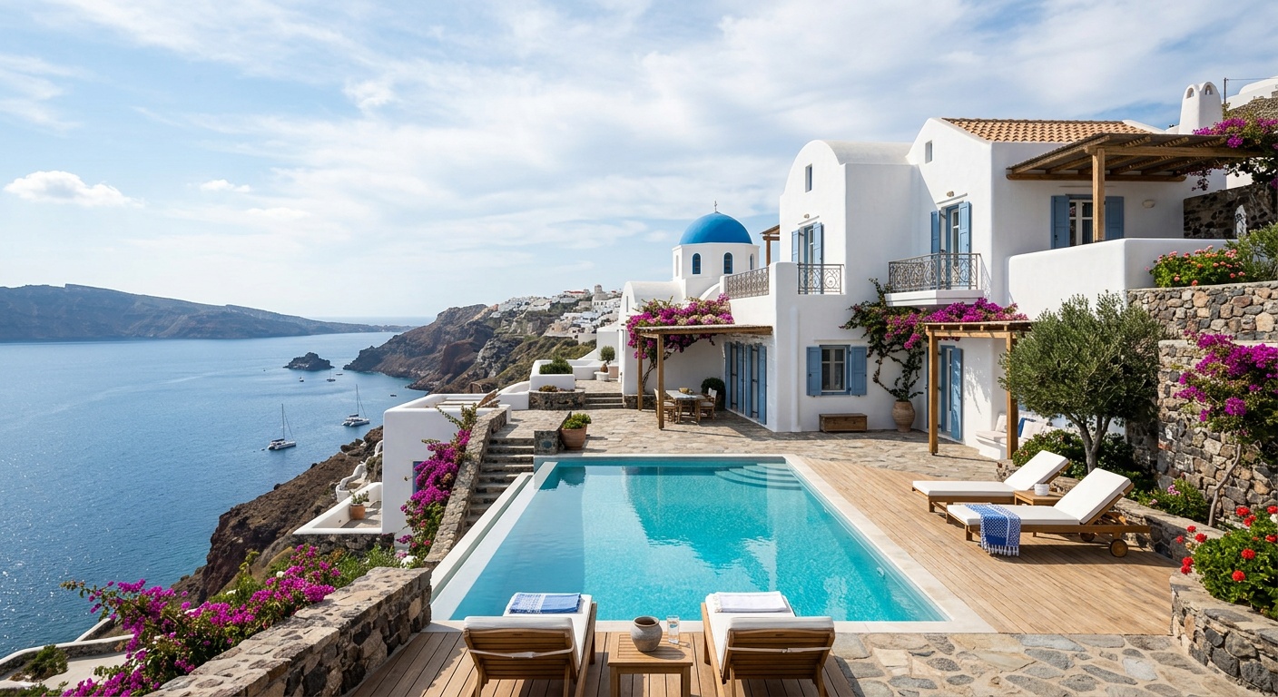 Greek waterfront property
